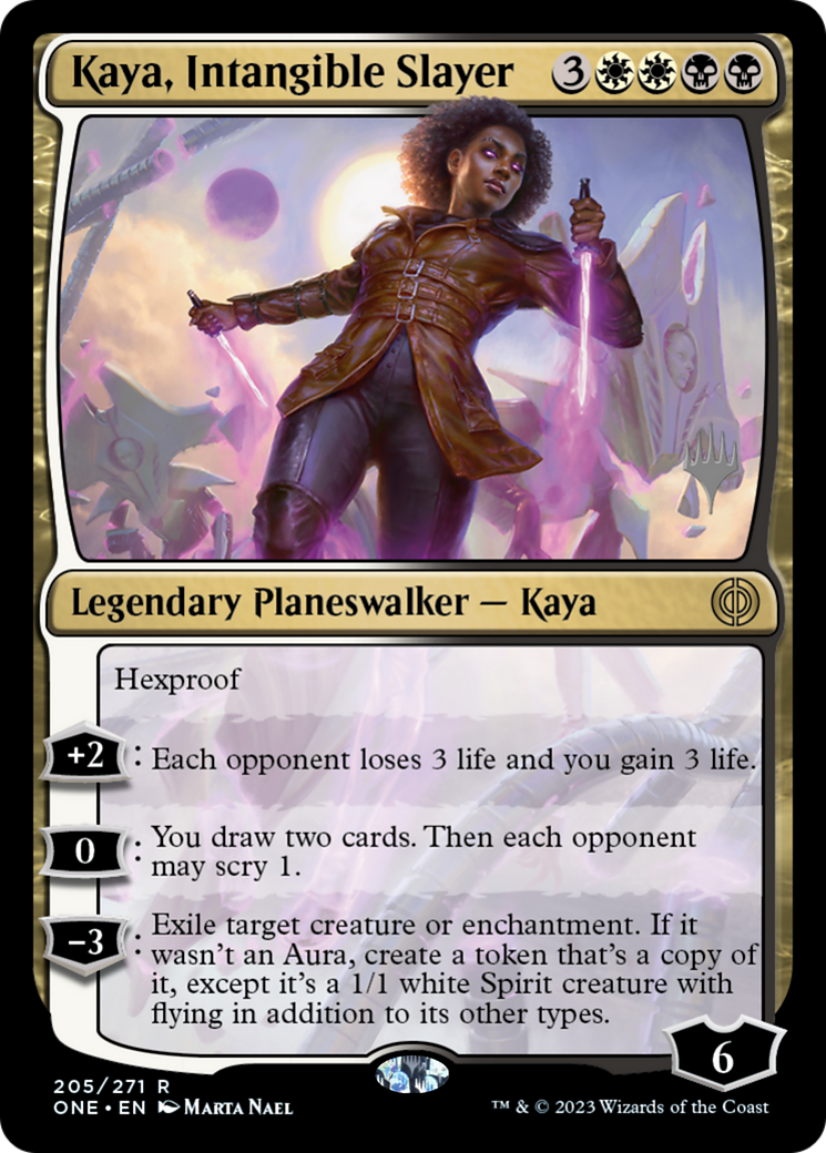 Kaya, Intangible Slayer (Promo Pack) [Phyrexia: All Will Be One Promos] | Good Games Cannington