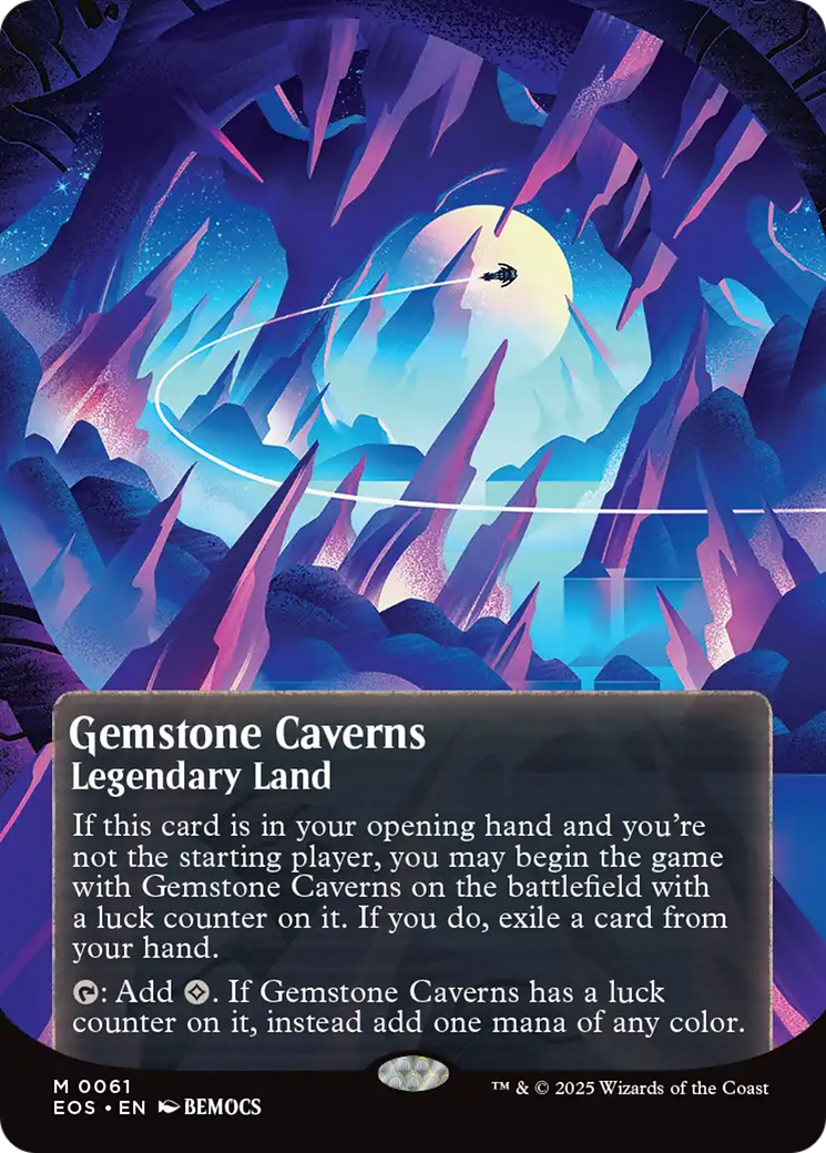Gemstone Caverns (0061) (Borderless) [Edge of Eternities: Stellar Sights] | Good Games Cannington