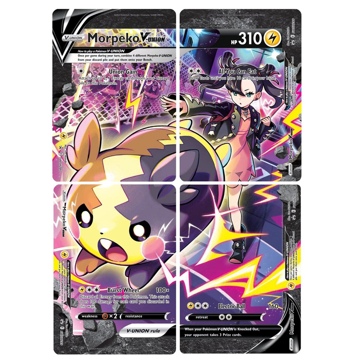 Morpeko V-Union (SWSH287-290) (Set of 4) [Sword & Shield: Black Star Promos] | Good Games Cannington