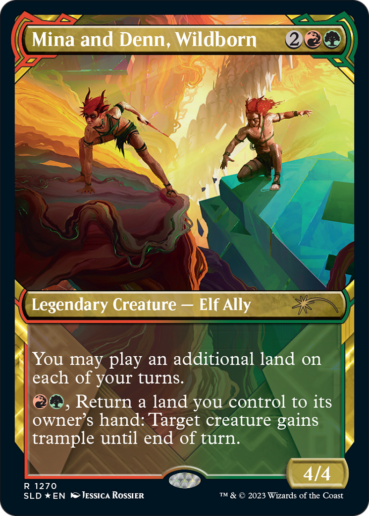 Mina and Denn, Wildborn (Halo Foil) [Secret Lair Drop Series] | Good Games Cannington