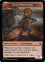 Agate Instigator // Rabbit Double-Sided Token [Bloomburrow Commander Tokens] | Good Games Cannington