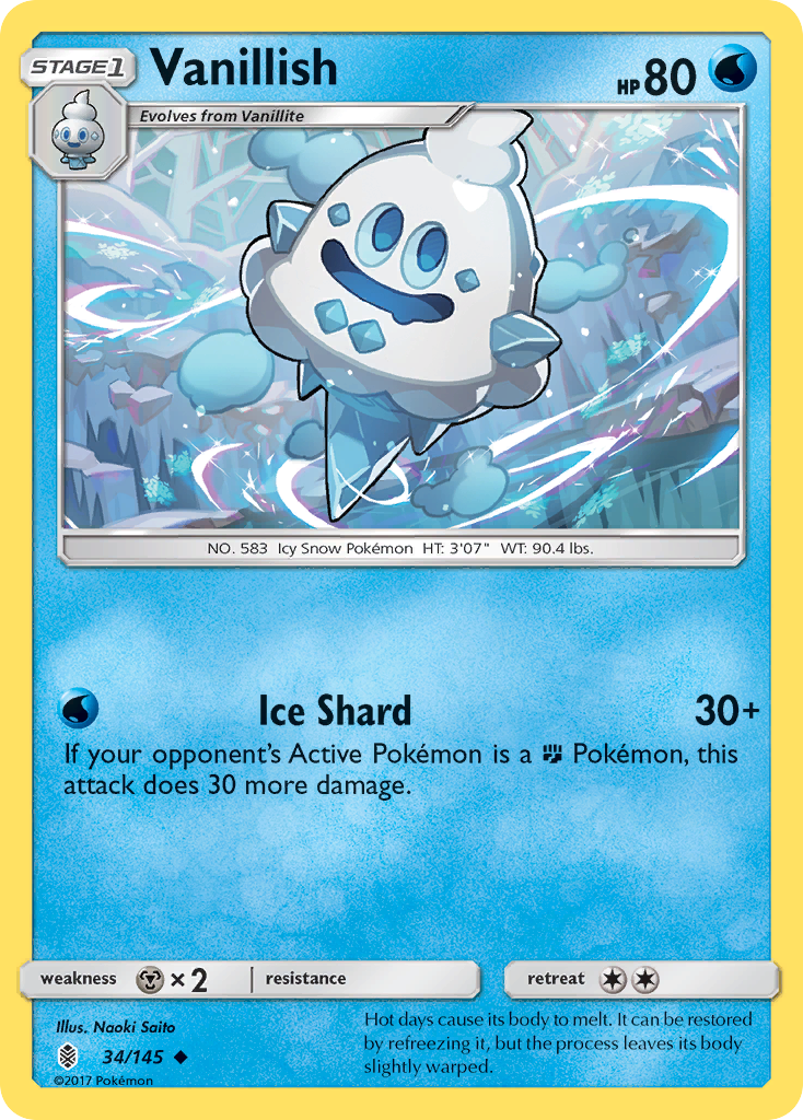 Vanillish (34/145) [Sun & Moon: Guardians Rising] | Good Games Cannington
