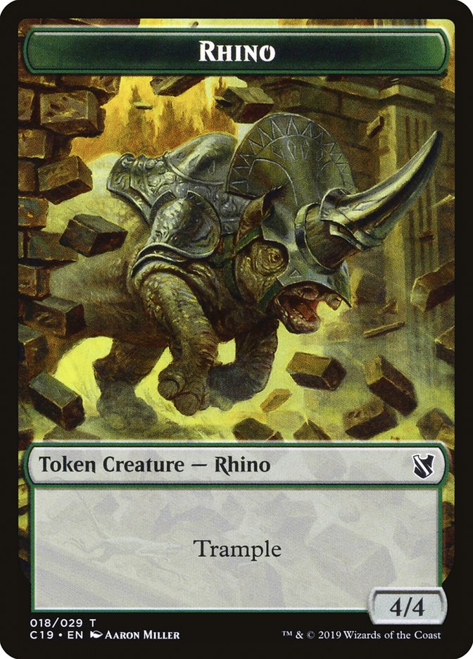 Rhino Token [Commander 2019 Tokens] | Good Games Cannington
