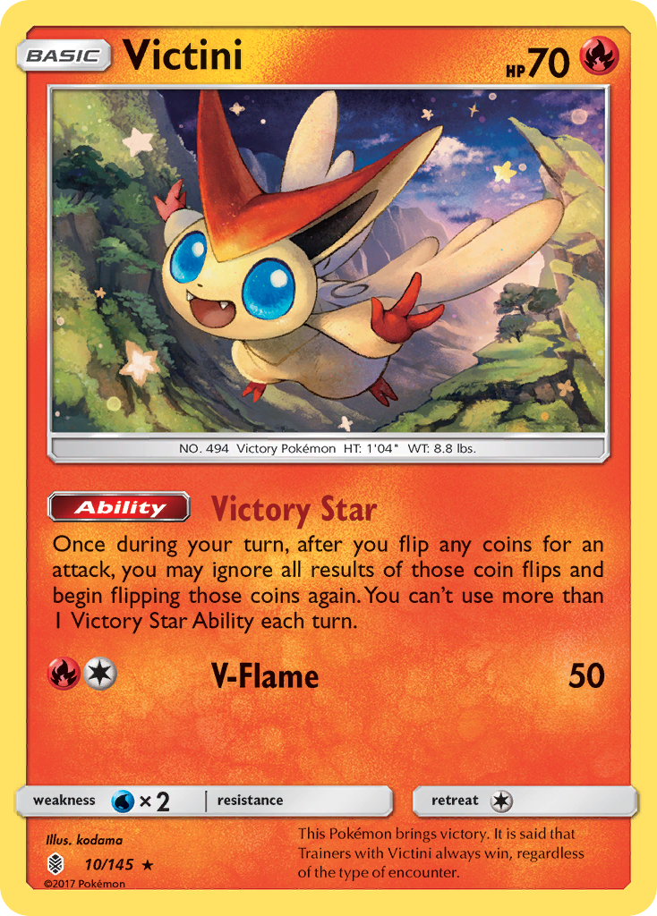 Victini (10/145) [Sun & Moon: Guardians Rising] | Good Games Cannington