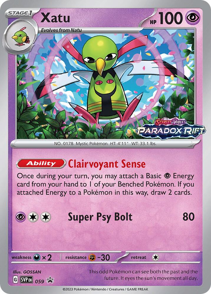 Xatu Prerelease 059 (SV: Scarlet & Violet Promo Cards)  - Holofoil | Good Games Cannington
