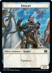 Cat Dragon // Knight Double-Sided Token [Double Masters 2022 Tokens] | Good Games Cannington