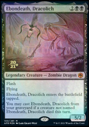 Ebondeath, Dracolich [Dungeons & Dragons: Adventures in the Forgotten Realms Prerelease Promos] | Good Games Cannington