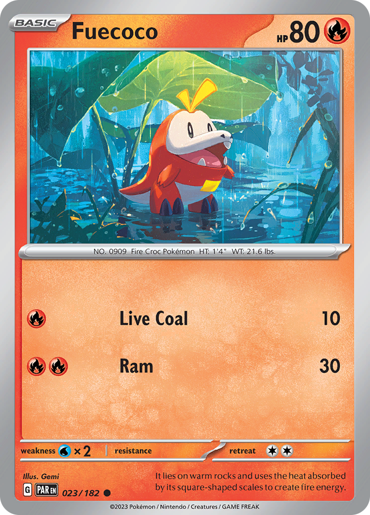 Fuecoco (023/182) [Scarlet & Violet: Paradox Rift] | Good Games Cannington