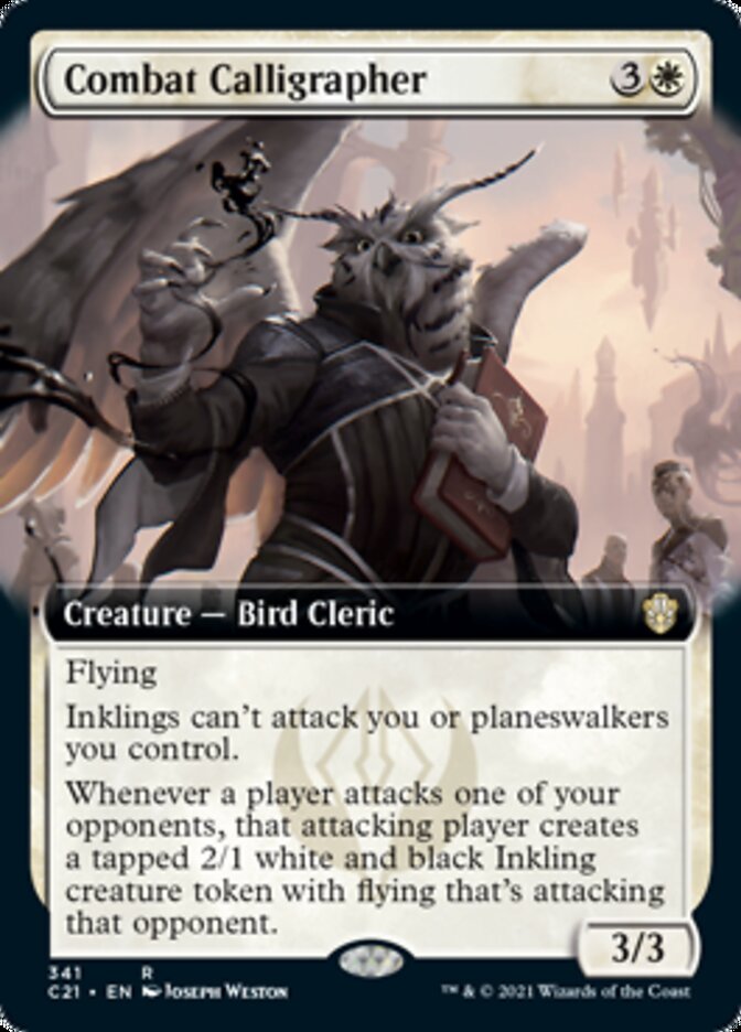 Combat Calligrapher (Extended Art) [Commander 2021] | Good Games Cannington