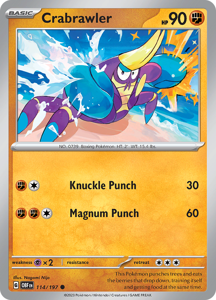 Crabrawler (114/197) [Scarlet & Violet: Obsidian Flames] | Good Games Cannington