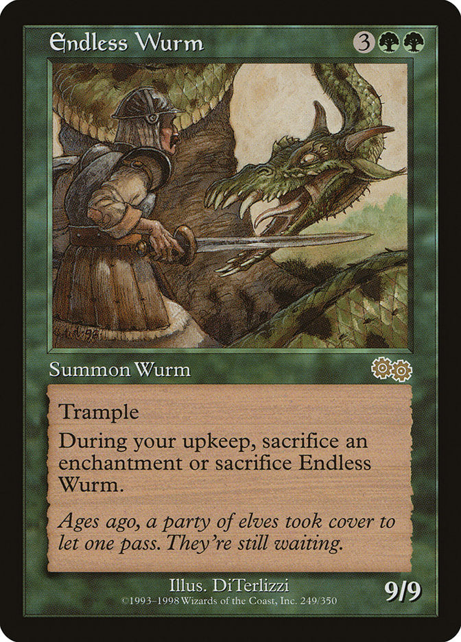 Endless Wurm 249/350 (Urza's Saga)  | Good Games Cannington
