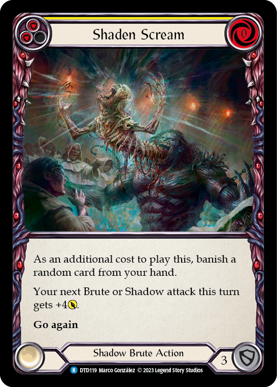 Shaden Scream (Yellow) [DTD119] (Dusk Till Dawn)  Rainbow Foil | Good Games Cannington