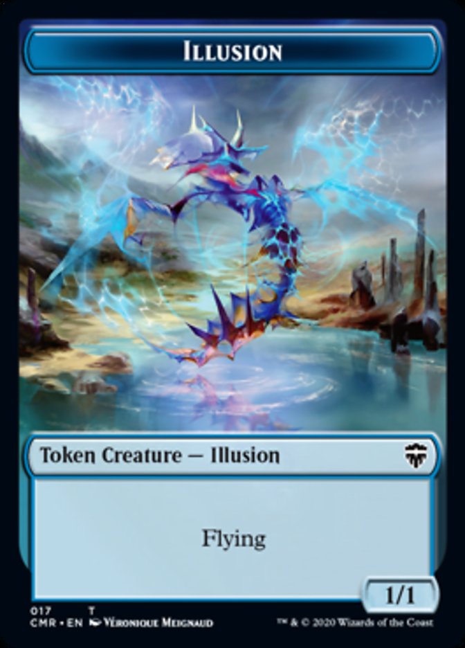 Illusion // Plant Double-Sided Token [Commander Legends Tokens] | Good Games Cannington