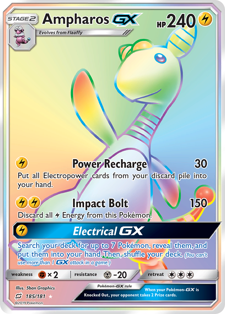 Ampharos GX (185/181) [Sun & Moon: Team Up] | Good Games Cannington