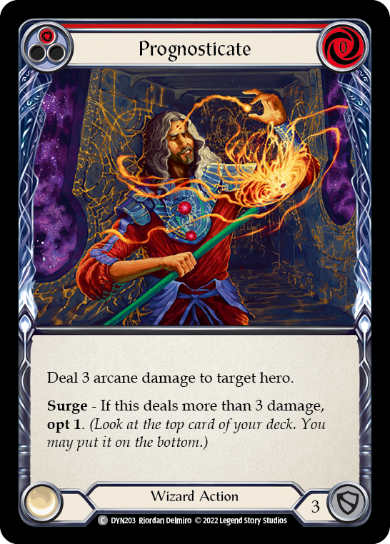 Prognosticate (Red) [DYN203] (Dynasty)  Rainbow Foil | Good Games Cannington