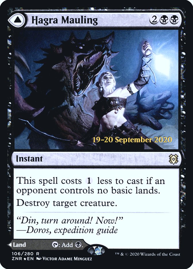 Hagra Mauling // Hagra Broodpit [Zendikar Rising Prerelease Promos] | Good Games Cannington