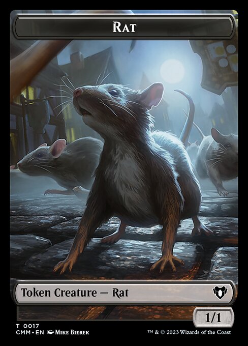 City's Blessing // Rat Double-Sided Token [Commander Masters Tokens] | Good Games Cannington