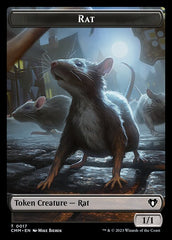 City's Blessing // Rat Double-Sided Token [Commander Masters Tokens] | Good Games Cannington
