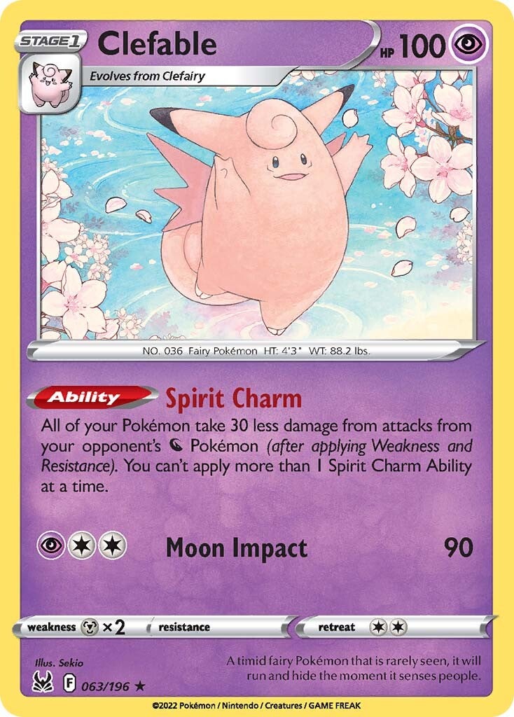 Clefable (063/196) [Sword & Shield: Lost Origin] | Good Games Cannington