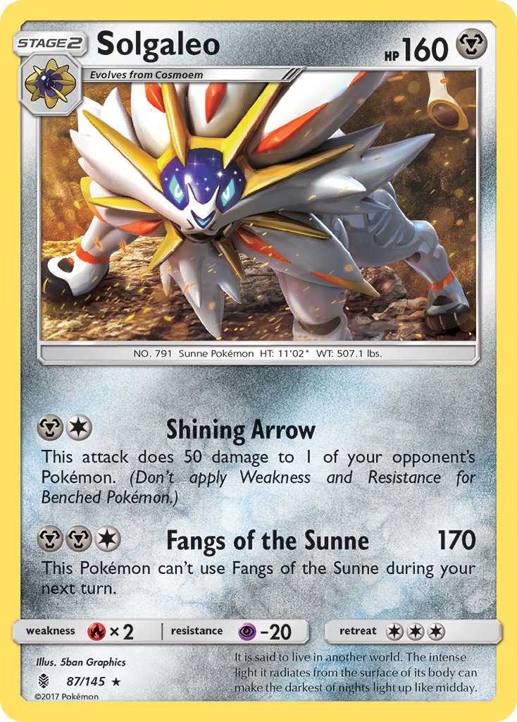 Solgaleo (87/145) (Theme Deck Exclusive) [Sun & Moon: Guardians Rising] | Good Games Cannington