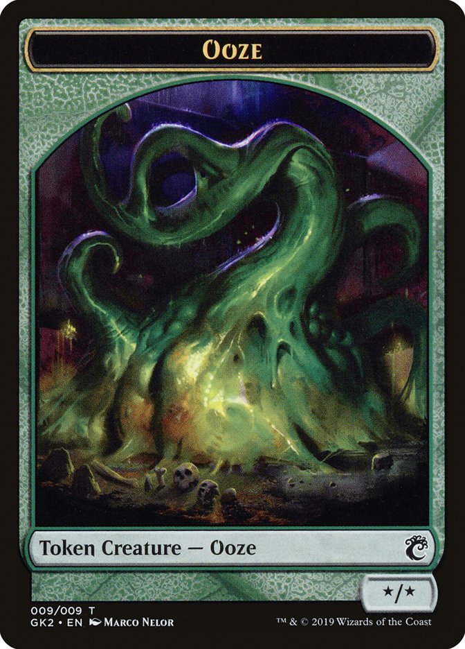 Ooze // Frog Lizard Double-Sided Token [Ravnica Allegiance Guild Kit Tokens] | Good Games Cannington