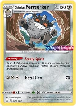 Galarian Perrserker Prerelease SWSH008 (SWSH: Sword & Shield Promo Cards)  - Holofoil | Good Games Cannington