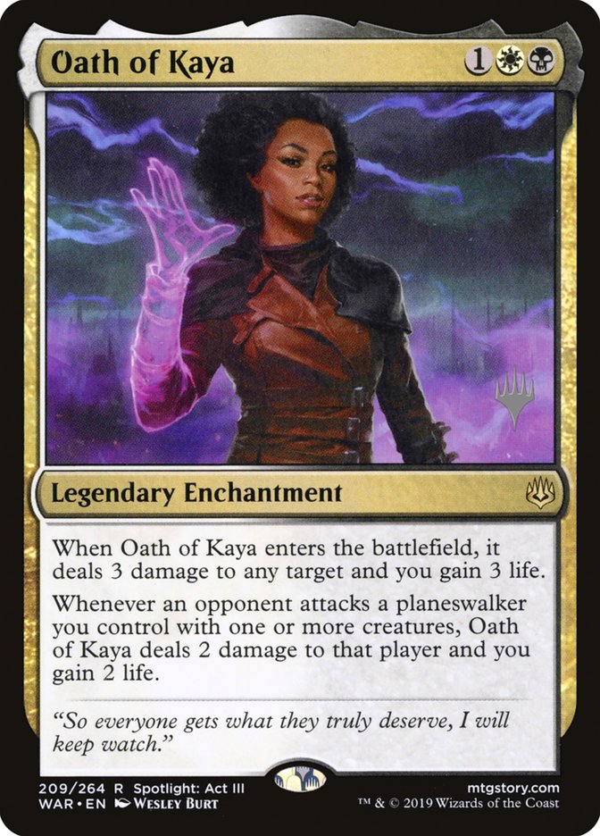 Oath of Kaya (Promo Pack) [War of the Spark Promos] | Good Games Cannington