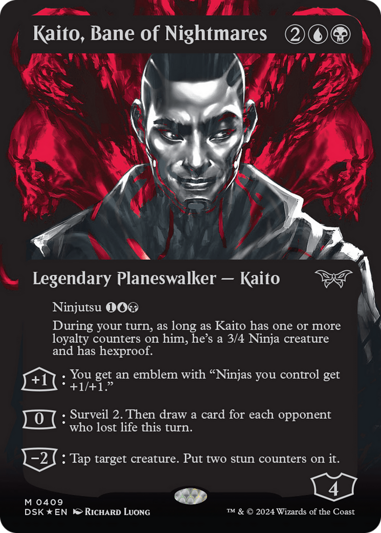 Kaito, Bane of Nightmares (Showcase) (Textured) [Duskmourn: House of Horror] | Good Games Cannington