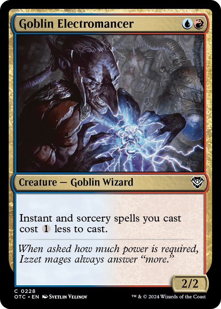 Goblin Electromancer 228/342 (Commander: Outlaws of Thunder Junction)  | Good Games Cannington