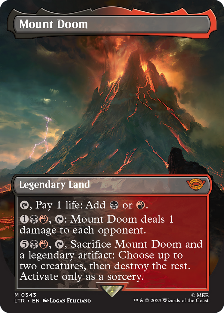 Mount Doom (Borderless Alternate Art) [The Lord of the Rings: Tales of Middle-Earth] | Good Games Cannington