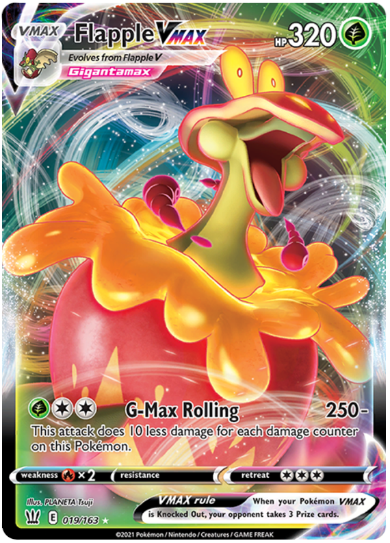 Flapple VMAX (019/163) [Sword & Shield: Battle Styles] | Good Games Cannington