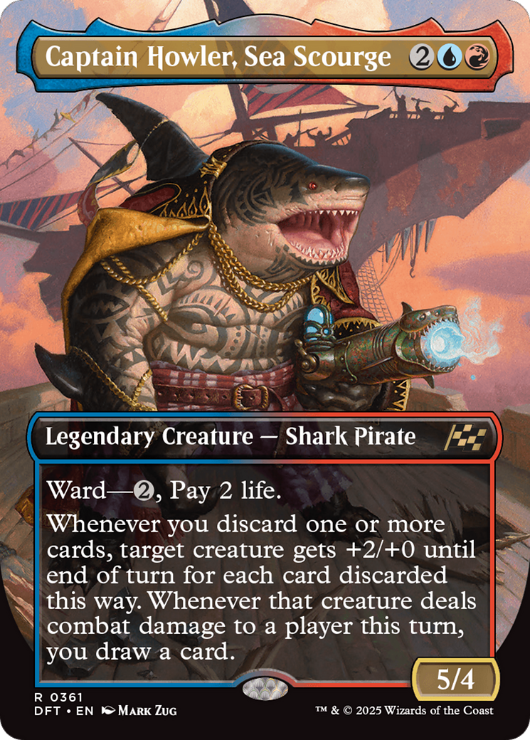 Captain Howler, Sea Scourge (Borderless) [Aetherdrift] | Good Games Cannington