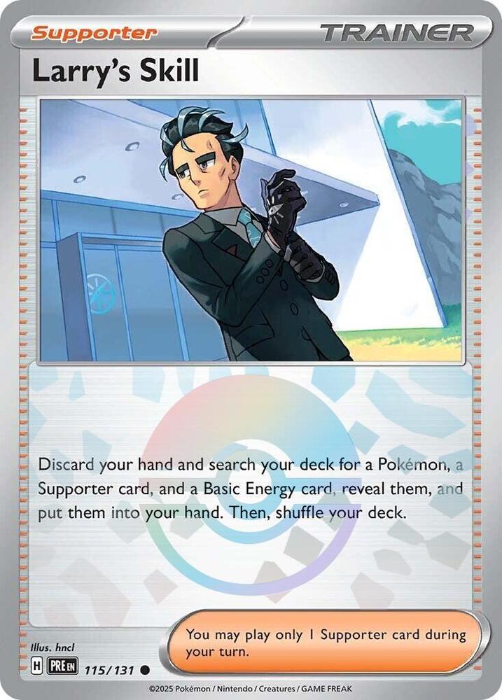 Larry's Skill (115/131) (Poke Ball Pattern) [Scarlet & Violet: Prismatic Evolutions] | Good Games Cannington