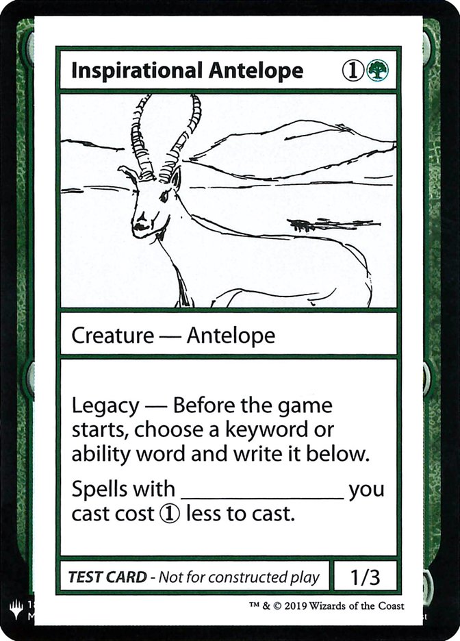 Inspirational Antelope [Mystery Booster Playtest Cards] | Good Games Cannington