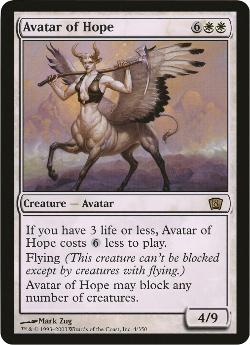 Avatar of Hope (Oversized) [Eighth Edition Box Topper] | Good Games Cannington