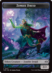 Insect (0022) // Zombie Druid Double-Sided Token [Tarkir: Dragonstorm Commander Tokens] | Good Games Cannington