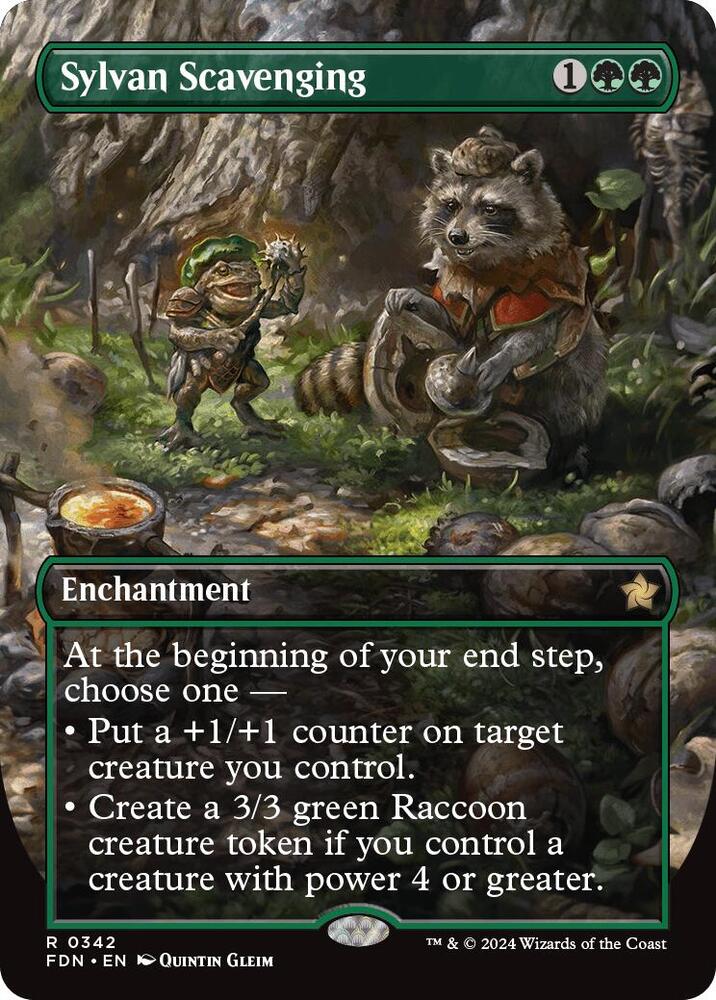 Sylvan Scavenging 342/291 (Foundations)  - Borderless | Good Games Cannington