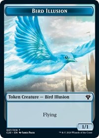 Bird Illusion // Beast (011) Double-Sided Token [Commander 2020 Tokens] | Good Games Cannington