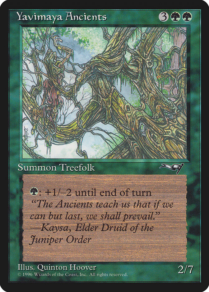 Yavimaya Ancients (Druid Art) [Alliances] | Good Games Cannington