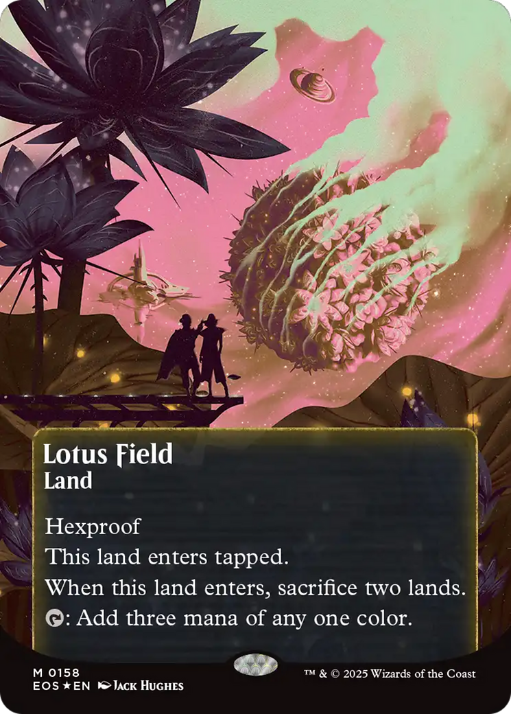 Lotus Field (0158) (Borderless) (Galaxy Foil) [Edge of Eternities: Stellar Sights] | Good Games Cannington