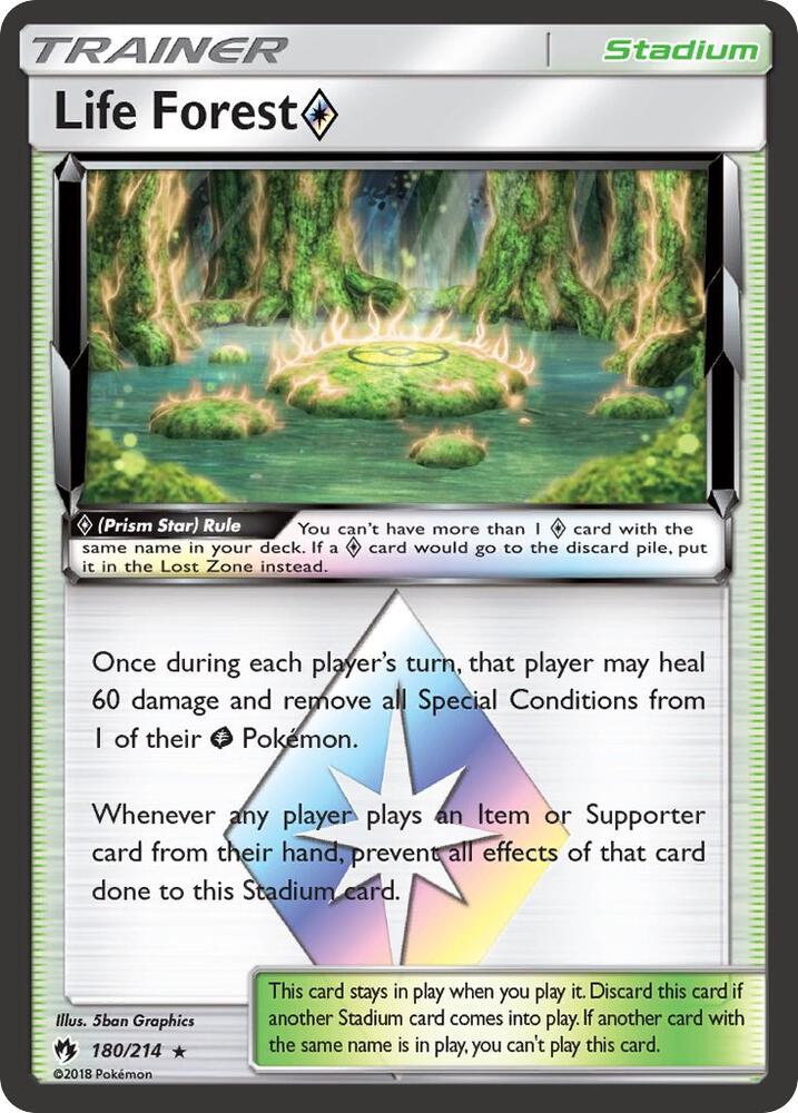 Life Forest Prism Star 180/214 (SM - Lost Thunder)  - Holofoil | Good Games Cannington