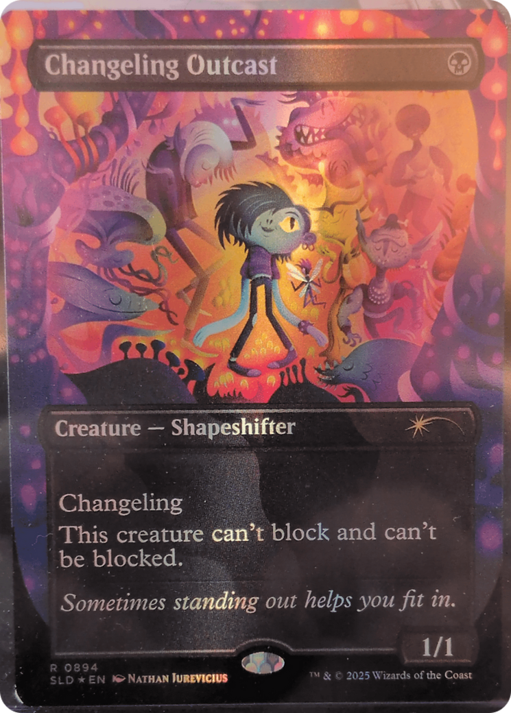 Changeling Outcast (Rainbow Foil) [Secret Lair Drop Series] | Good Games Cannington