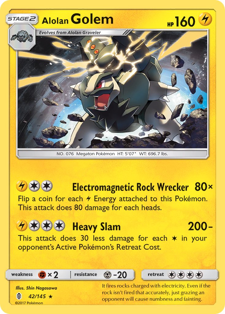 Alolan Golem (42/145) (Cosmos Holo) (Blister Exclusive) [Sun & Moon: Guardians Rising] | Good Games Cannington