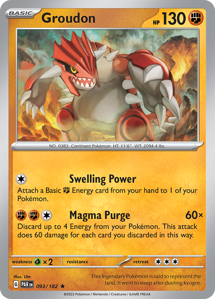 Groudon (093/182) [Scarlet & Violet: Paradox Rift] | Good Games Cannington