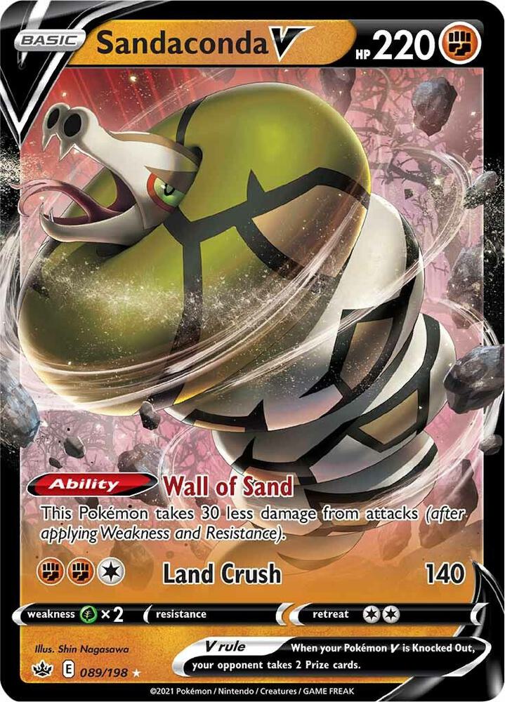 Sandaconda V 089/198 (SWSH06: Chilling Reign)  - Holofoil | Good Games Cannington