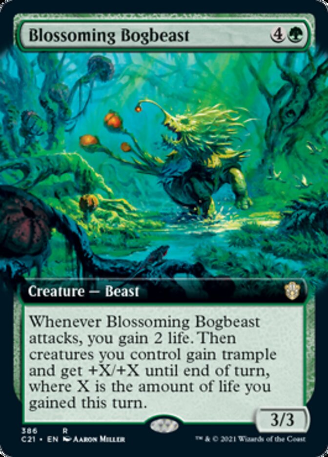Blossoming Bogbeast (Extended Art) [Commander 2021] | Good Games Cannington
