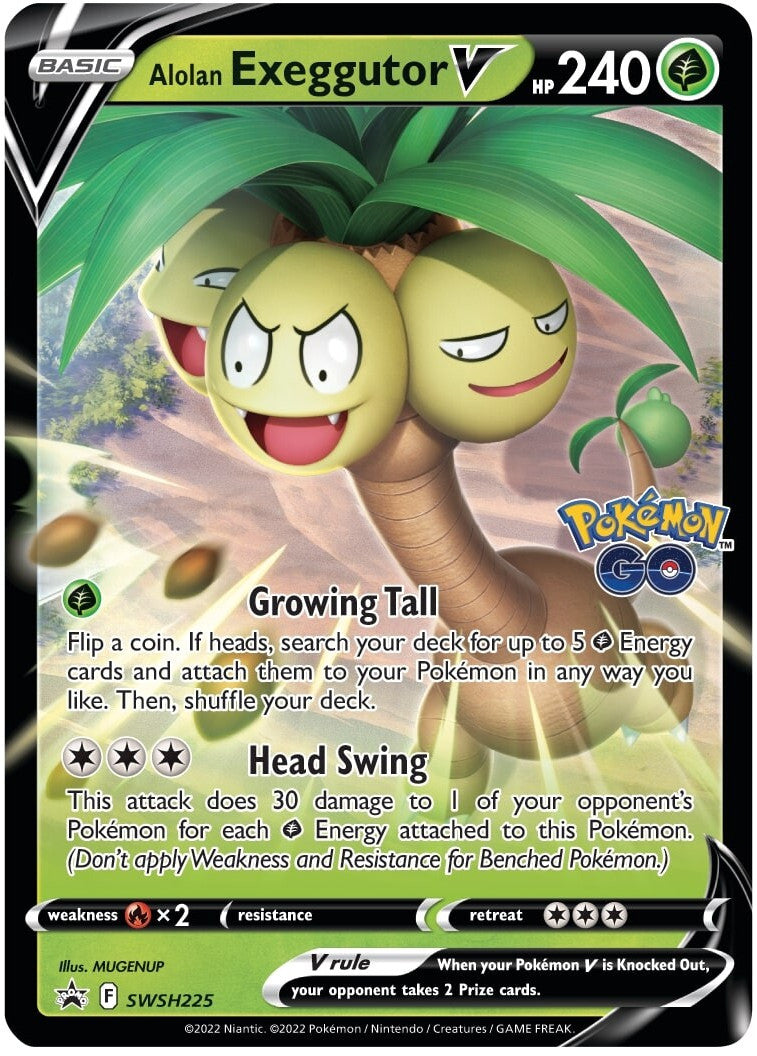Alolan Exeggutor V (SWSH225) (Jumbo Card) [Sword & Shield: Black Star Promos] | Good Games Cannington