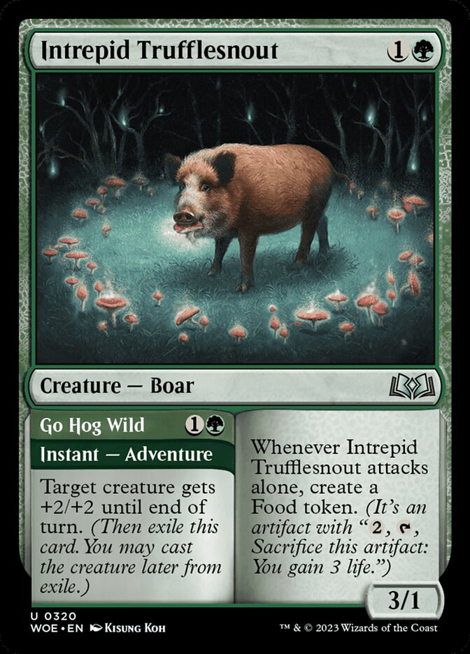 Intrepid Trufflesnout // Go Hog Wild 320 (Wilds of Eldraine)  | Good Games Cannington