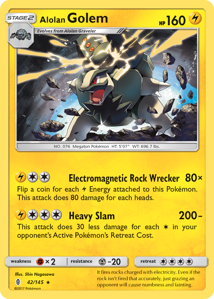 Alolan Golem (42/145) [Sun & Moon: Guardians Rising] | Good Games Cannington