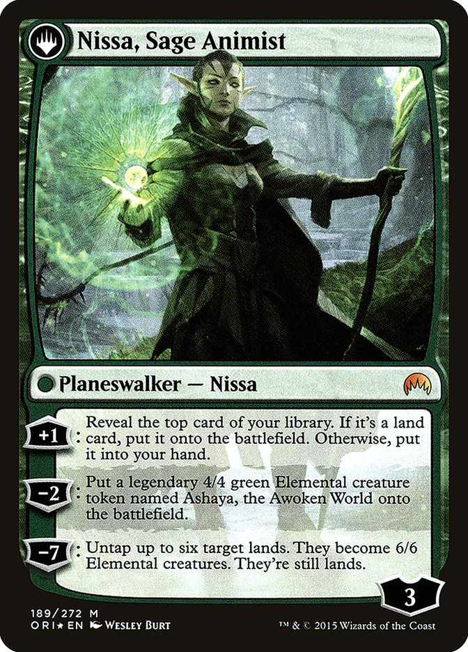 Nissa, Vastwood Seer // Nissa, Sage Animist [Magic Origins Prerelease Promos] | Good Games Cannington